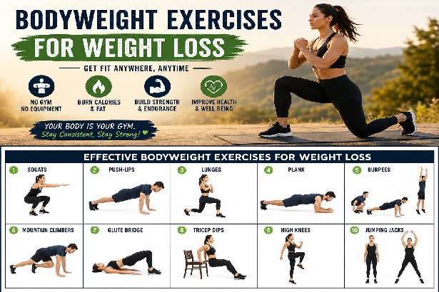 Bodyweight exercises for weight loss: Simple Daily Guide