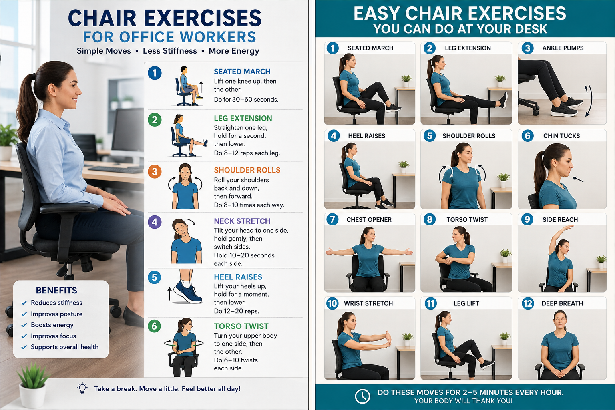 Chair Exercises for Office Workers: Easy Daily Guide