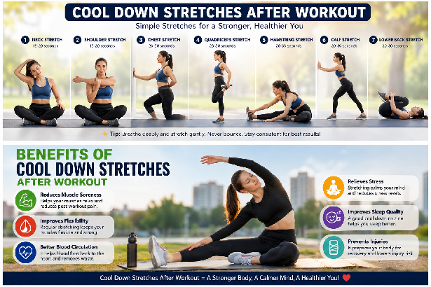 Cool Down Stretches After Workout: Easy Complete Guide