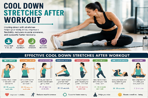 Cool Down Stretches After Workout: Easy Complete Guide