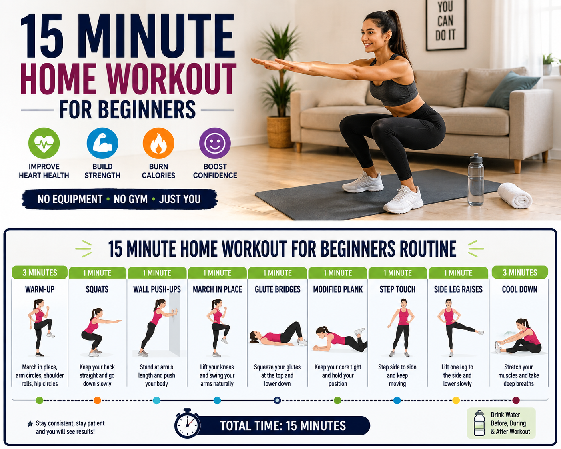 15 Minute Home Workout for Beginners Daily Success Guide